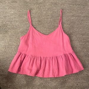 pacsun LA hearts pink ruffle tank